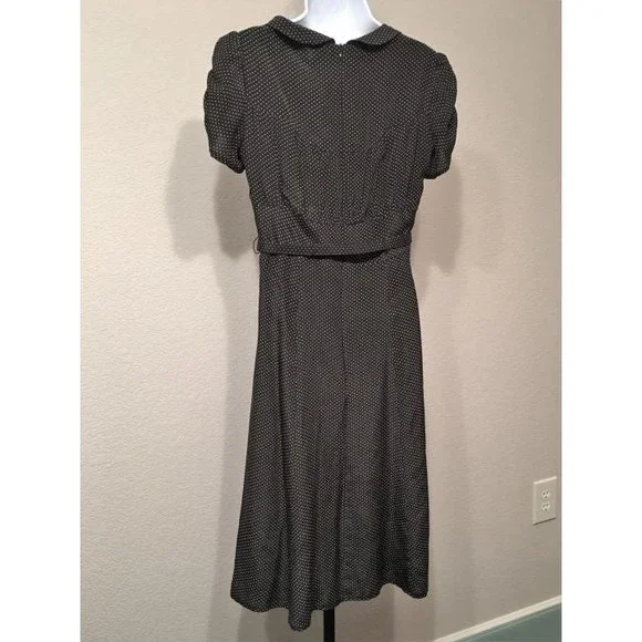 Nanette Lepore Size 4 Black Silk Polka Dot Dress - Picture 5 of 5